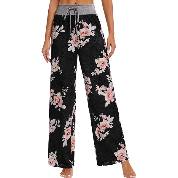 AMiERY Women's Trendy Pajama Pants Women Long Lounge Pants Womens